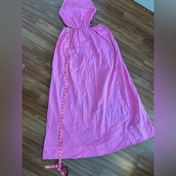 STAUD Apfel Pink Halter Cutout Sleeveless Maxi Dress - Picture 11 of 16